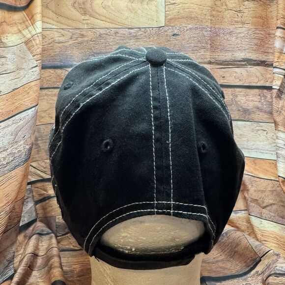 FiberMax Texas Tech Double T Black Adjustable Strap Back Baseball Cap Hat Farm - Picture 3 of 8